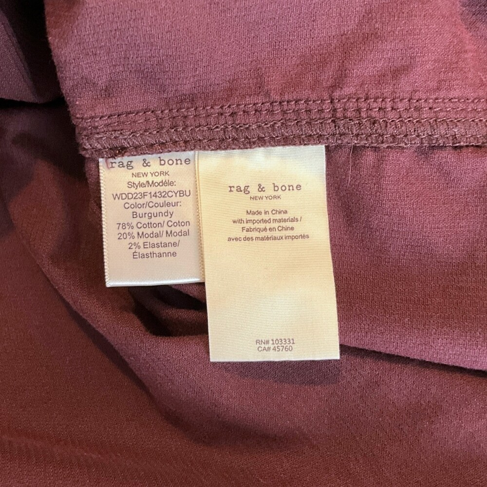 rag & bone Lory Corduroy Shirt Jacket Burgundy Shacket Oversized Size Small S - Picture 9 of 10